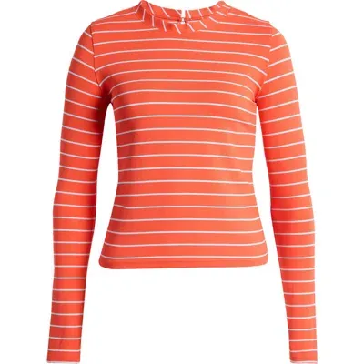 Lemlem Azeb Long Sleeve Rashguard In Jeliba Tangerine