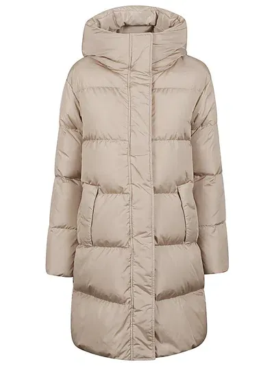 Lempelius Hooded Padded Jacket In Beige