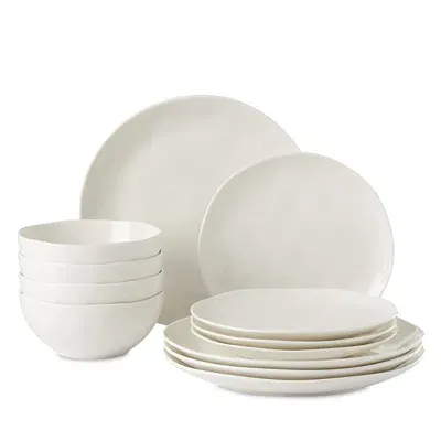 Lenox Bay Colors 12-piece Dinnerware Set In Blue