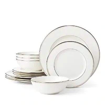 Lenox Federal Gold 12-piece Dinnerware Set, Service For 4 In Platinum