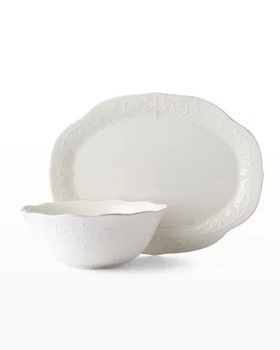 Lenox French Perle 2-piece Serveware Bundle In White