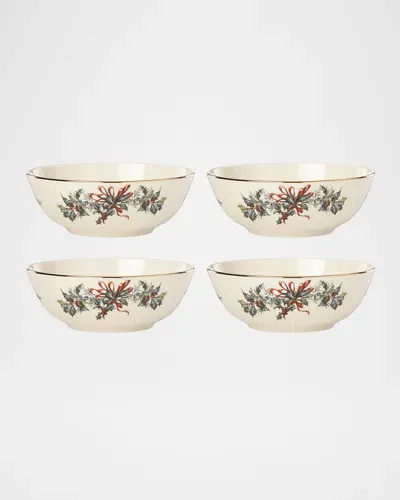 Lenox Winter Greetings Dinnerware Place Setting Bowls, Set Of 4 In White