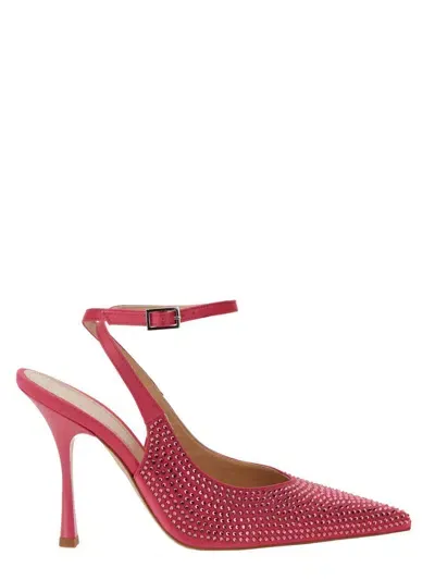 Leonie Hanne X Liu Jo Satin Slingback In Fuchsia