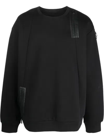 Les Hommes Zip-detail Jumper In Black