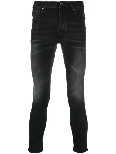 Les Hommes Skinny-cut Denim Jeans In Grau