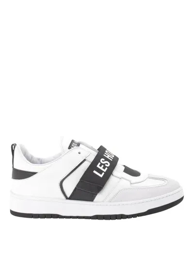 Les Hommes Velcro Logo Sneakers In Blanco