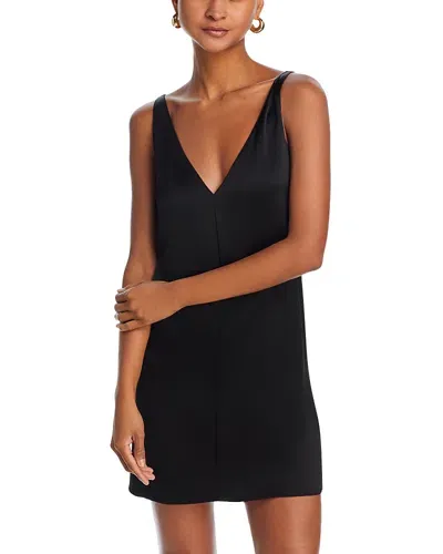 Leset Barb V Neck Mini Dress In Black