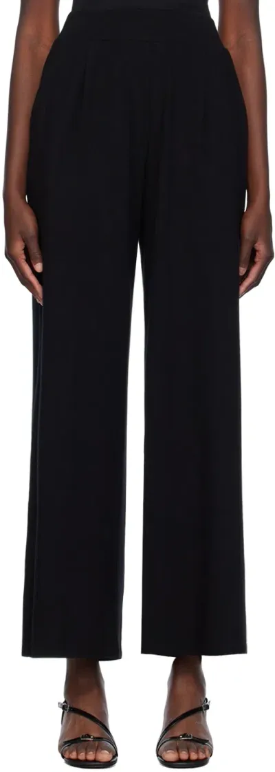 Leset Black Lauren Pleated Pocket Trousers