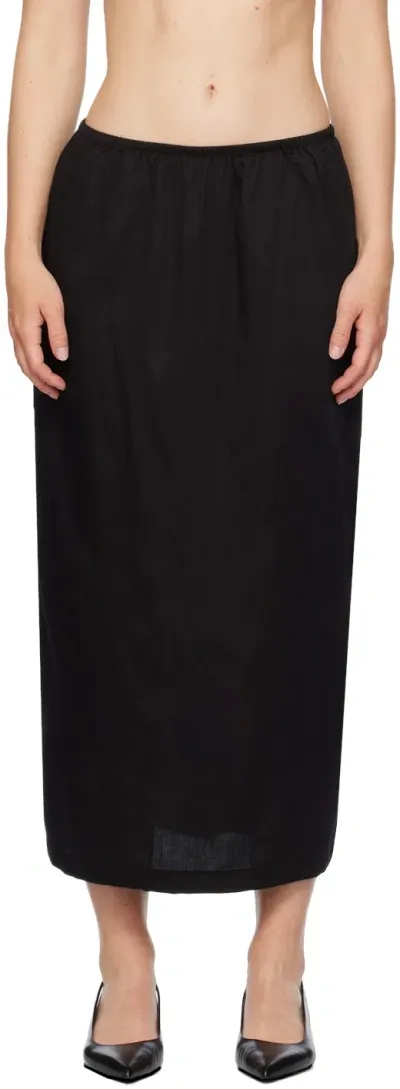 Leset Black Yoko Midi Skirt