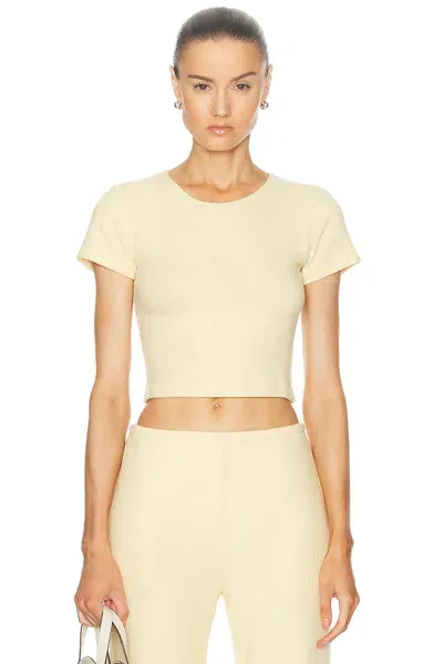 Leset Lauren Crop Slim Fit Tee In Chamomile