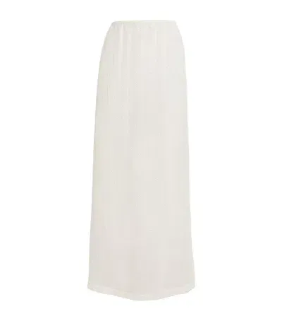 Leset Sequinned Stella Maxi Skirt In White