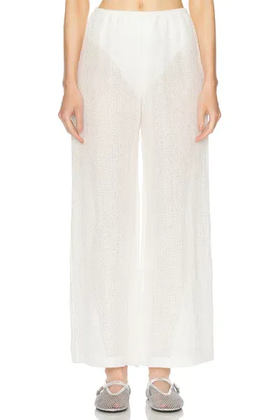 Leset Stella Wide Leg Pant In White