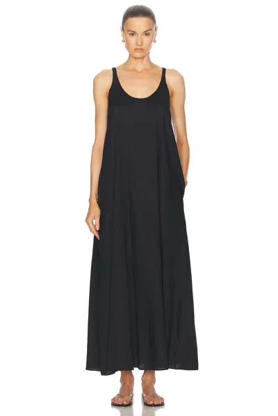 Leset Yoko Maxi Tank Dress In Black