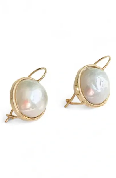 Leslie Paige Cultured Pearl Drop Earrings In Gold