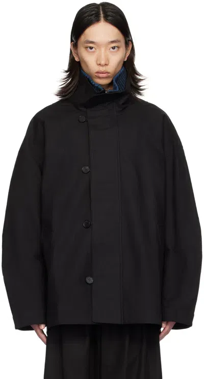 Lesugiatelier Black High-neck Half Jacket