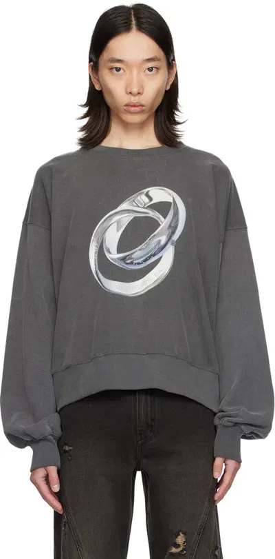 Lesugiatelier Gray Ring Sweatshirt In Grey