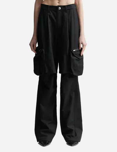 Lesugiatelier Black Layered Cargo Pants