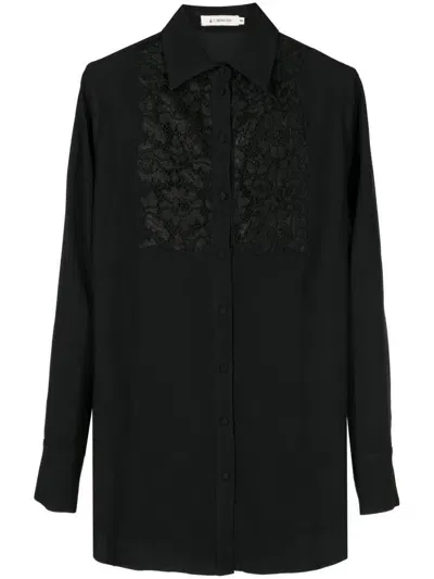 Lethicia Bronstein Aidê Lace-detail Shirt In Black