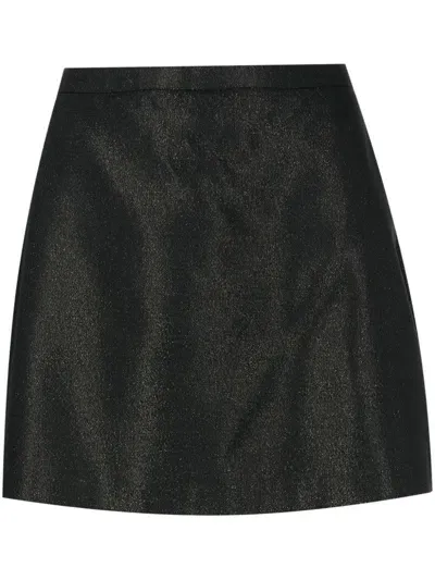 Lethicia Bronstein Alana Glitter-detail Miniskirt In Black