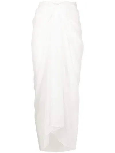 Lethicia Bronstein Andreza Semi-sheer Maxi Skirt In White