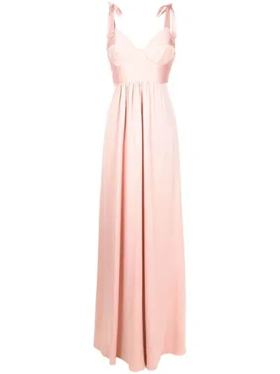 Lethicia Bronstein Beta Tied-strap Maxi Dress In Pink