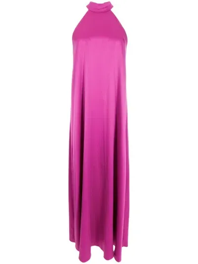 Lethicia Bronstein Bly Halterneck Maxi Dress In Pink