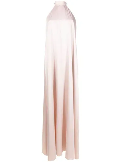 Lethicia Bronstein Bly Satin Maxi Dress In Pink