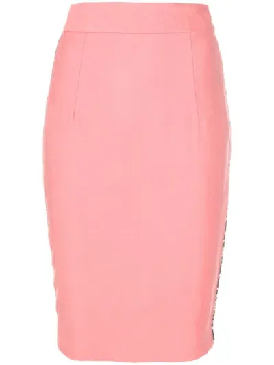 Lethicia Bronstein Elizabeth Cotton Pencil Skirt In Pink