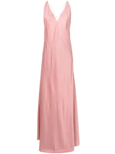 Lethicia Bronstein Lethicia Satin Gown In Pink