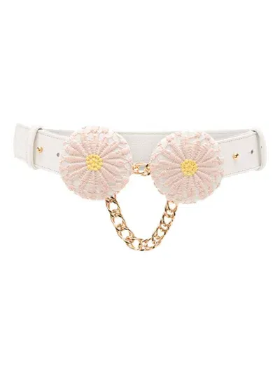 Lethicia Bronstein Margarita Flowel-appliqué Belt In White