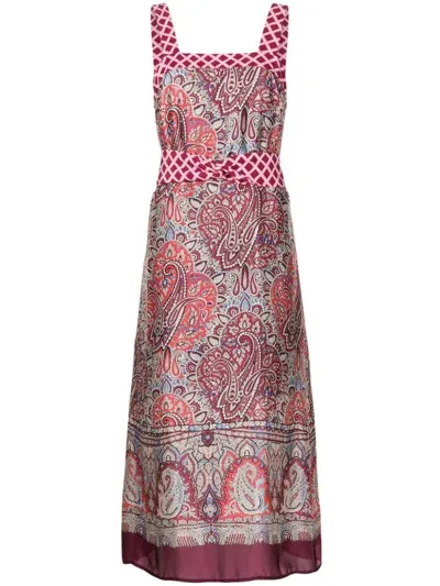 Lethicia Bronstein Oprah Paisley-pattern Midi Dress In Multicolour