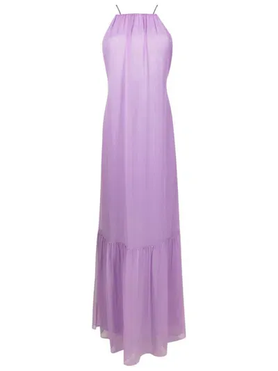 Lethicia Bronstein Orion Open-back Maxi Dress In Purple