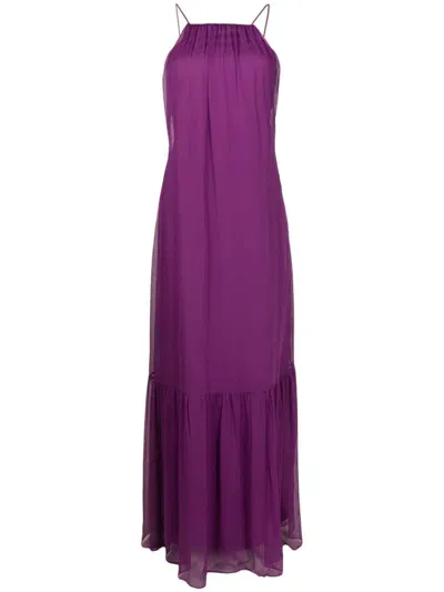 Lethicia Bronstein Orion Square-neck Gown In Purple