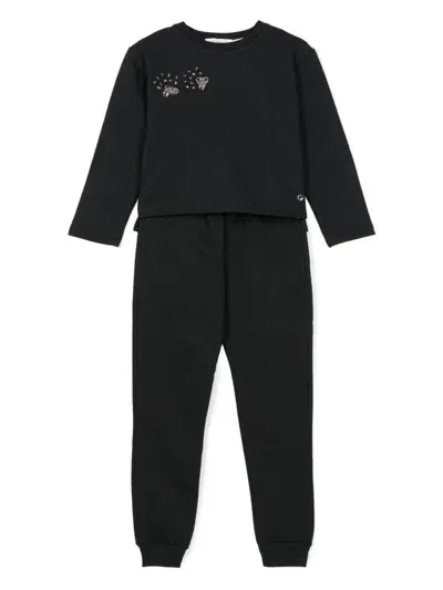 Lethicia Bronstein Tiger Bead-embellished Jersey Tracksuit In Black