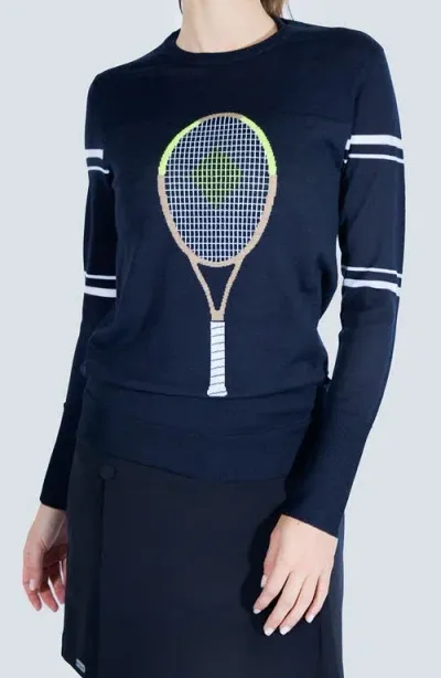 L'etoile Sport Racquet Sweater In Navy