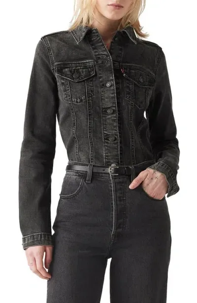 Levi's Slim Fit Denim Trucker Jacket In Born Leader