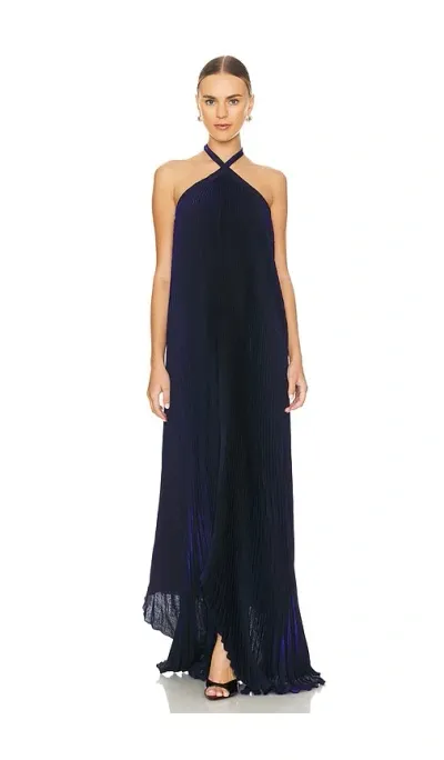 L'idée Deesse Gown In Navy