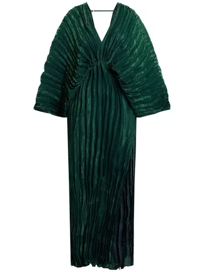 L'idée Pleated Maxi Dress In Green