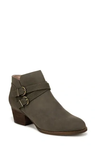 Lifestride Blaire Bootie In Dark Grey Faux Leather