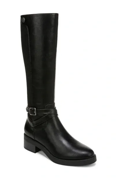 Lifestride Brittany Knee High Boot In Black Faux Leather