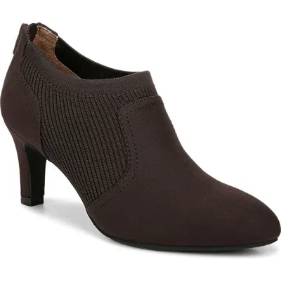 Lifestride Gia Bootie In Dark Chocolate Microsuede