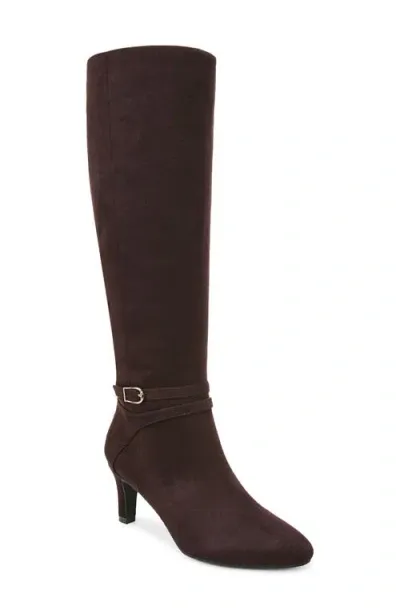 Lifestride Guild Tall Boot In Dark Chocolate Microfiber