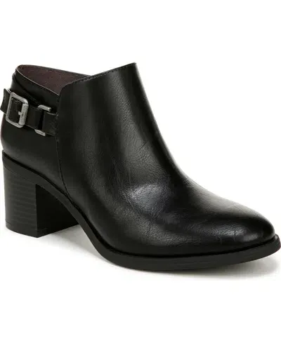 Lifestride Lorelai Block Heel Booties In Black Faux Leather