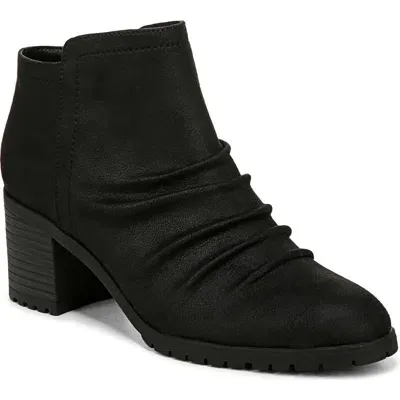 Lifestride Maeve Bootie In Black Faux Leather