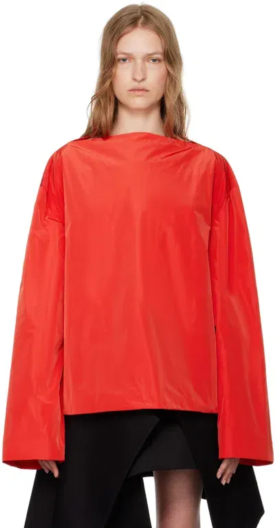 Lii Studio Ssense Exclusive Red Back Slit Blouse