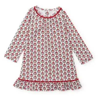 Lila And Hayes Babies'  Carlin Girls' Dress In Pink Wreaths