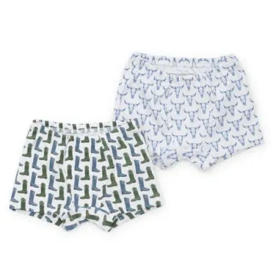 Lila And Hayes Kids'  James Boys' Underwear Set In Cowboy Boots/steer