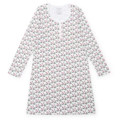 Lila And Hayes Longsleeve Nightgown In Merry Little Cocktails