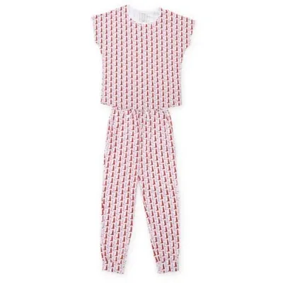 Lila And Hayes Pajama Jogger Set In City Boots