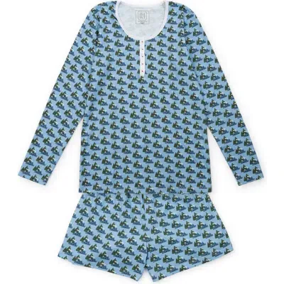 Lila And Hayes Pajama Short Set In North Pole Express